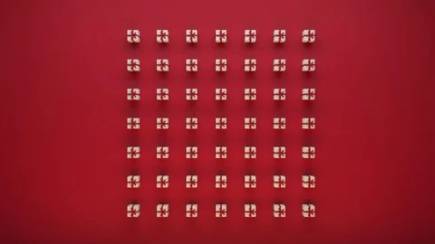 Christmas gift boxes loop Stock Footage 217365961