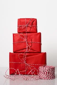Christmas gift boxes Stock Photos
