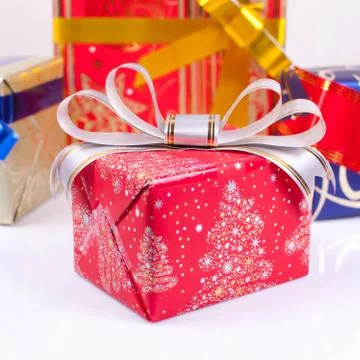 Christmas gift boxes Stock Photos