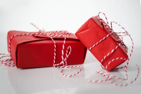 Christmas gift boxes Foto stock