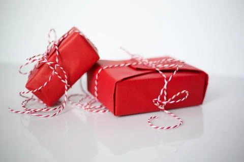 Christmas gift boxes Stock Photos