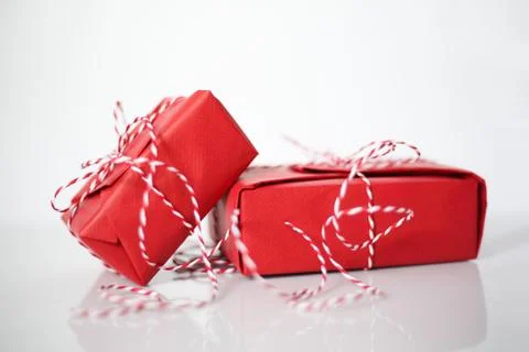 Christmas gift boxes Stock Photos