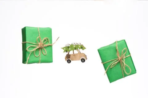 Christmas gift boxes 写真素材