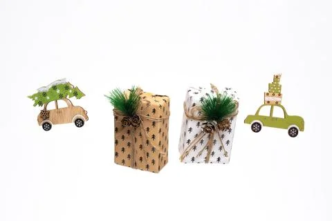 Christmas gift boxes Stock Photos