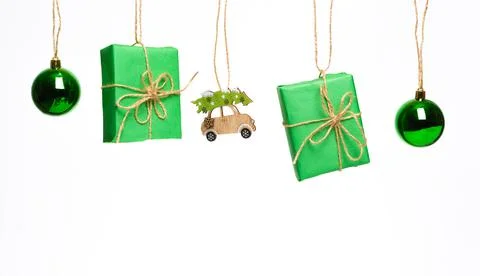 Christmas gift boxes Stock Photos