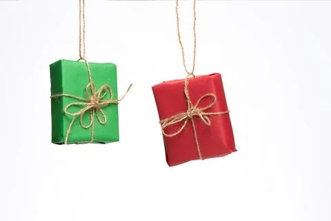 Christmas gift boxes Stock Photos