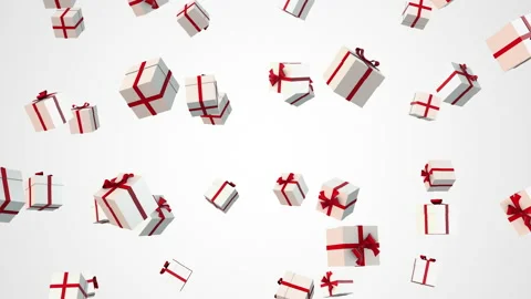 Christmas gift boxes on white background Video stock 226094259
