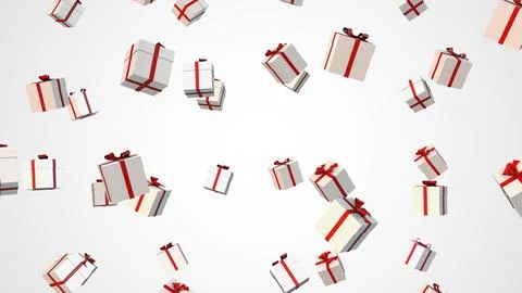 Christmas gift boxes on white background Illustration