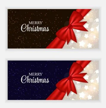 Christmas Gift Card Set Vector Illustration Stock Illustration