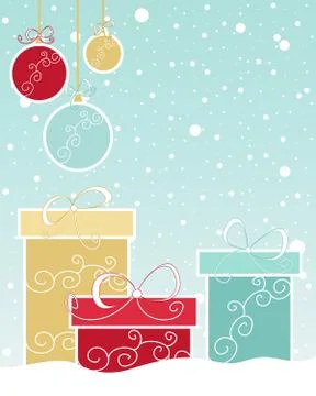 Christmas gift design Stock Illustration