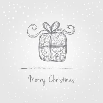 Christmas gift doodle Stock Illustration