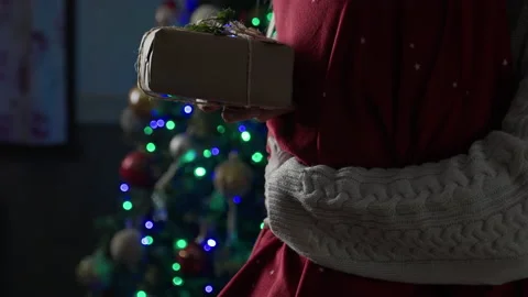 Christmas gift giving, Stock Footage 219462762