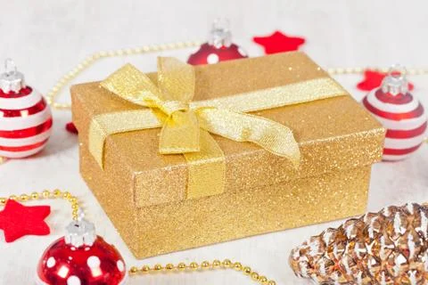 Christmas gift pack Stock Photos