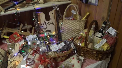 Christmas gift packs Vídeo Stock 144341806