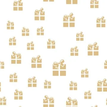 Christmas gift pattern background cover creative design. 100 percent seamless Stock Illustration