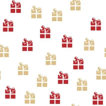 Christmas gift pattern background cover creative design. 100 percent seamless 스톡 일러스트