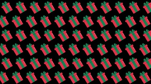 Christmas Gift Pattern Background Stock Footage 323077731