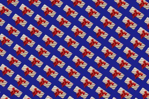 Christmas gift pattern dark blue background little fragments Foto stock