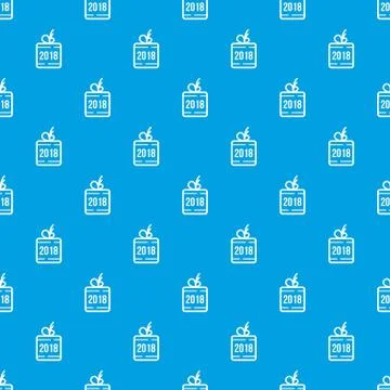 Christmas gift pattern seamless blue Stock Illustration