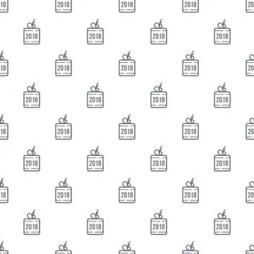 Christmas gift pattern seamless Stock Illustration