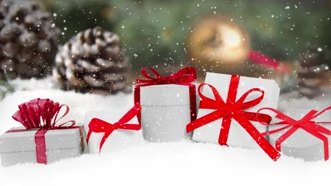 Christmas Gift Row Stock-Footage 161178507