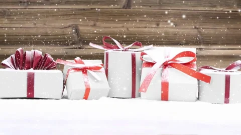 Christmas Gift Row Stock Footage 165538207