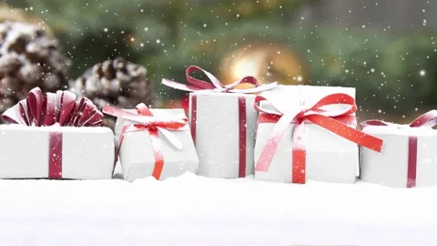 Christmas Gift Row Stock-Footage 165651667