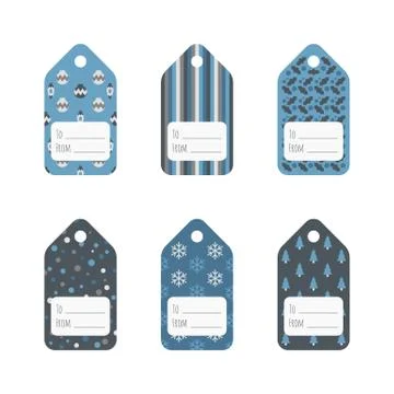 Christmas gift tags Stock-Illustration