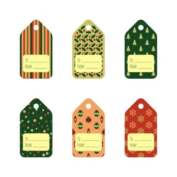 Christmas gift tags イラスト素材
