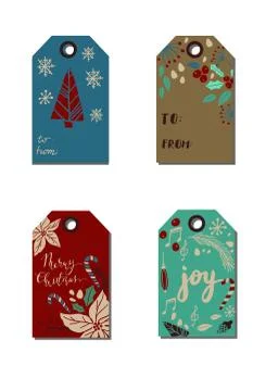 Christmas gift tags Stock-Illustration