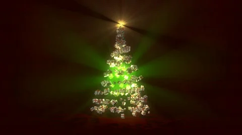 Christmas Gift Tree Stock Footage 828534