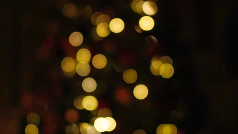 Christmas gift under decorated with light tree Stock Footage 220685019