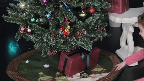 Christmas gift under the tree Stock Footage 70755199