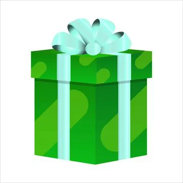 Christmas gift vector design on a white background. Round gift box design wit Stock Illustration
