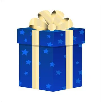 Christmas gift vector design on a white background. Gift design with a dark b Stock Illustration