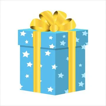 Christmas gift vector design on a white background. Round gift box design wit Stock Illustration