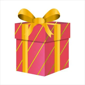 Christmas gift vector design on a white background. Round gift box design wit Illustration
