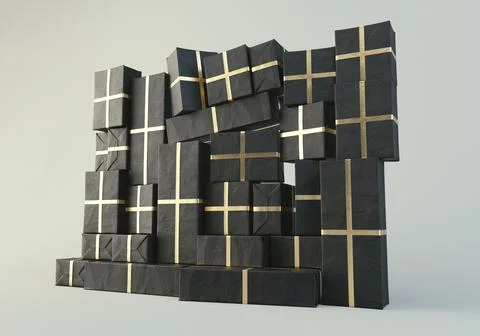 Christmas Gift Wall Stock Illustration