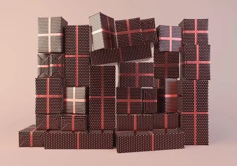 Christmas Gift Wall Illustrazione stock