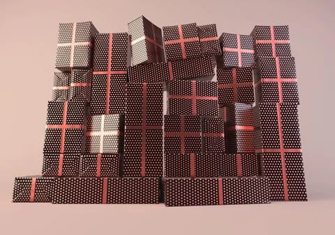 Christmas Gift Wall Stock Illustration