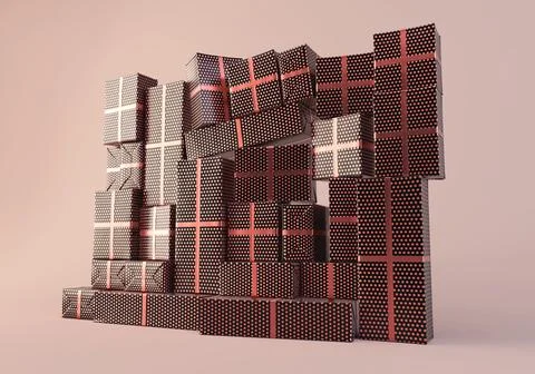 Christmas Gift Wall Illustrazione stock