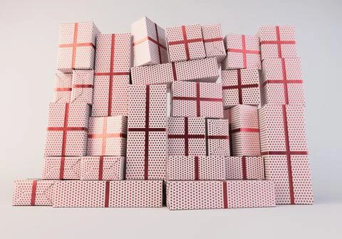 Christmas Gift Wall Stock Illustration