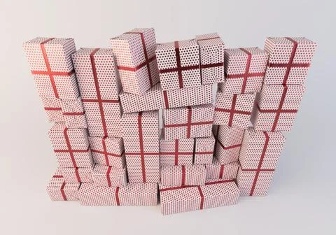 Christmas Gift Wall Stock Illustration