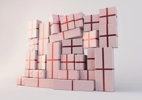 Christmas Gift Wall Illustrazione stock
