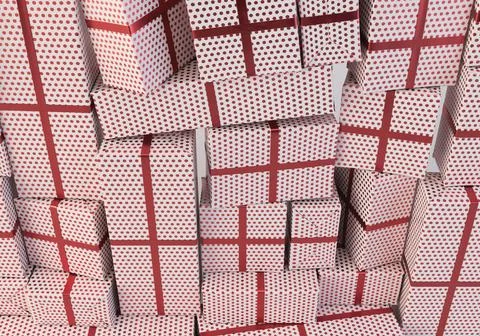 Christmas Gift Wall Illustrazione stock