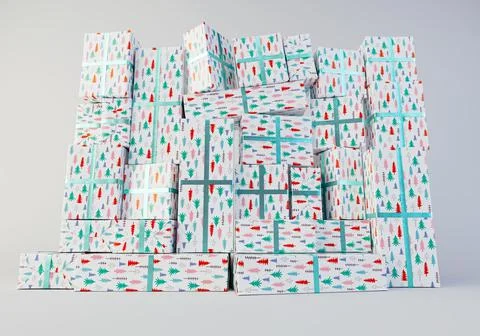 Christmas Gift Wall Illustrazione stock