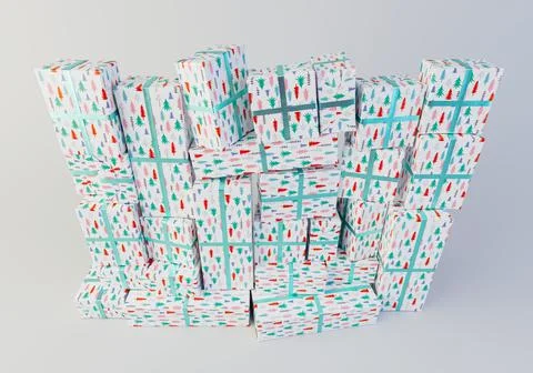 Christmas Gift Wall Illustrazione stock