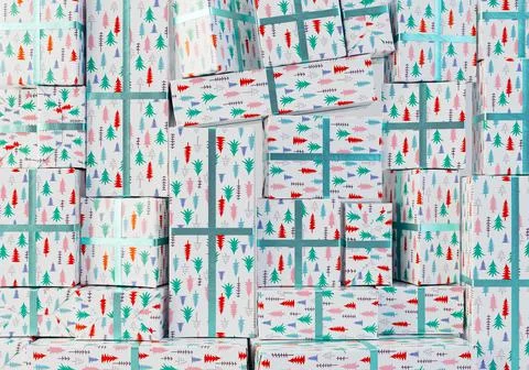 Christmas Gift Wall Stock Illustration