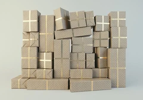 Christmas Gift Wall Illustrazione stock