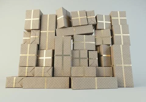 Christmas Gift Wall Stock Illustration